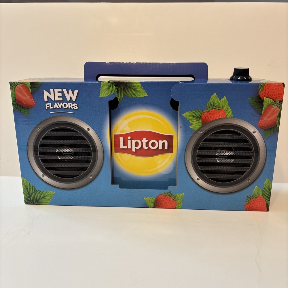 RARE LIPTON ICED TEA PROMO CARDBOARD SMART PHONE SPEAKERS BOOMBOX HERBAL IPHONE